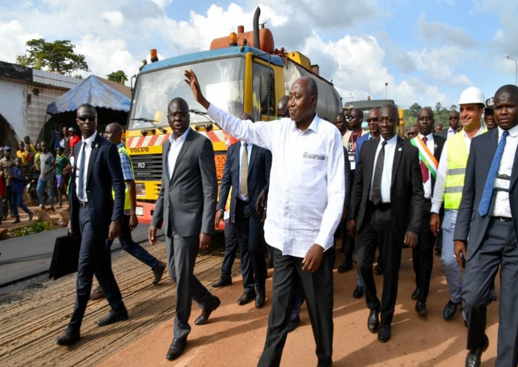 Infrastructures routières / Amadou Gon Coulibaly lancé à Man les travaux de 13 km de bitume